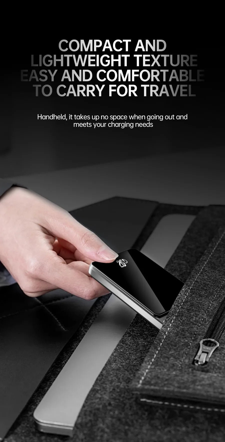 10000mAh Ultra Slim Power Bank for MagSafe,Magnetic Wireless 20W Fast Charging Portable Battery For iPhone Samsung Xiaomi iWatch